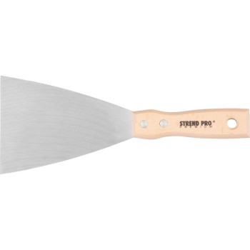Putty knives Strend Pro Premium S295, 100x1,2 mm, INOX, beech handle
