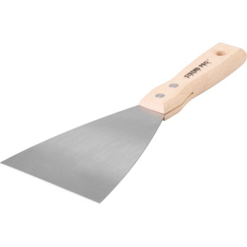 Putty knives Strend Pro Premium S295, 100x1,2 mm, INOX, beech handle