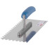 Dented steel trowel 280x130 mm Strend Pro, teeth 4, wooden handle, stainless