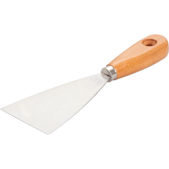 Putty knives 070mm Strend Pro, steel, wooden handle