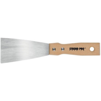 Putty knives Strend Pro Premium S295, 050x1,2 mm, INOX, beech handle