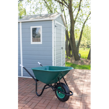 Тачка Greenlawn Junior 100 л, пластиковая, садовая, с надувным колесом, (в разобранном виде)