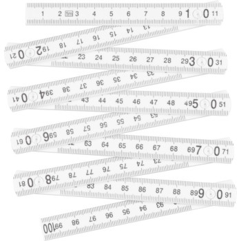 Измерительная линейка складная Strend Pro 1м , PVC белая