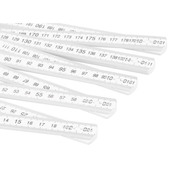 Measuring PVC folding rule 2m Strend Pro, white