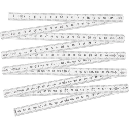 Measuring PVC folding rule 2m Strend Pro, white