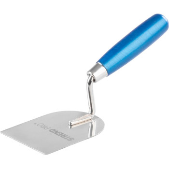 Stainless steel bricklaying trowel 040 mm Strend Pro, wooden handle
