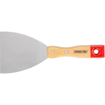 Putty knives  080mm Strend Pro, steel, wooden handle
