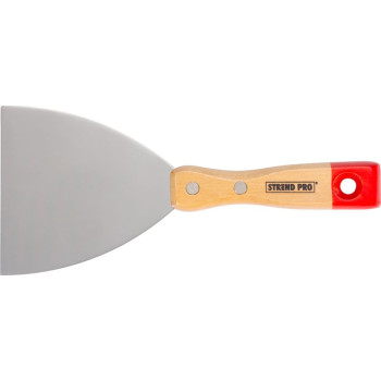 Putty knives 100mm Strend Pro, steel, wooden handle