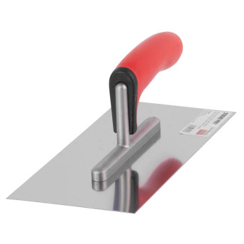 Dented stainless trowel 270x130x0,7mm Strend Pro Premium, sofl handle