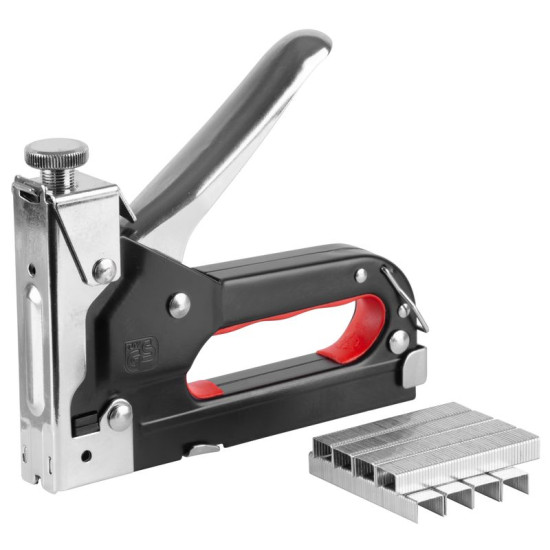 Пистолет скобозабивной 3 в 1,  4-14 мм Strend рro, регулируемый + скобы