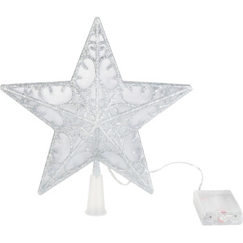 MagicHome Christmas Star, пластик, таймер, 10xLED теплый белый, 25 см, 2xAA MagicHome Christmas Star, пластик, таймер, 10xLED теплый белый, 25 см, 2xAA