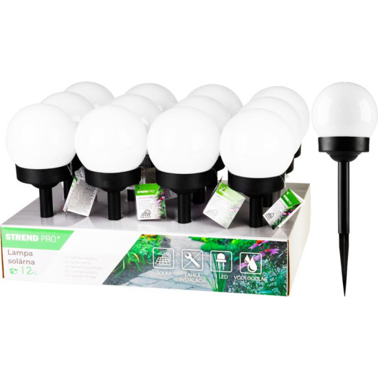 Лампа Солнечная Birdun, 10 см, 1 светодиод, ААА, в упаковке 12 шт.