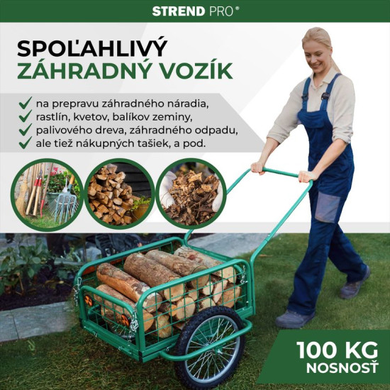 Тележка Виктор, транспортная, надувные колеса, макс. 100 кг