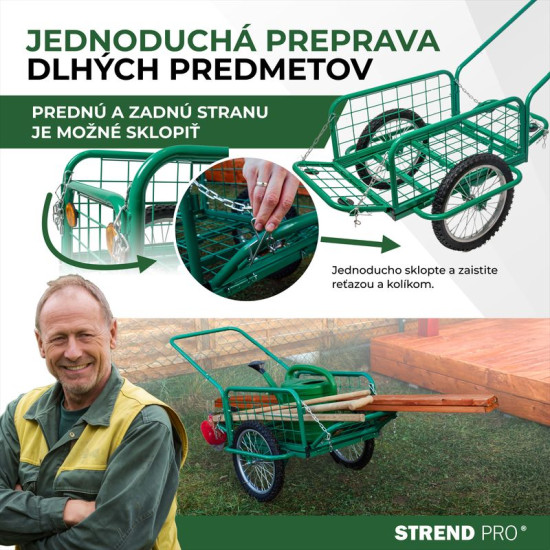 Тележка Виктор, транспортная, надувные колеса, макс. 100 кг