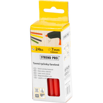 Термоклей Strend рro GS-201с, 100х7 мм, красный, 24 шт.
