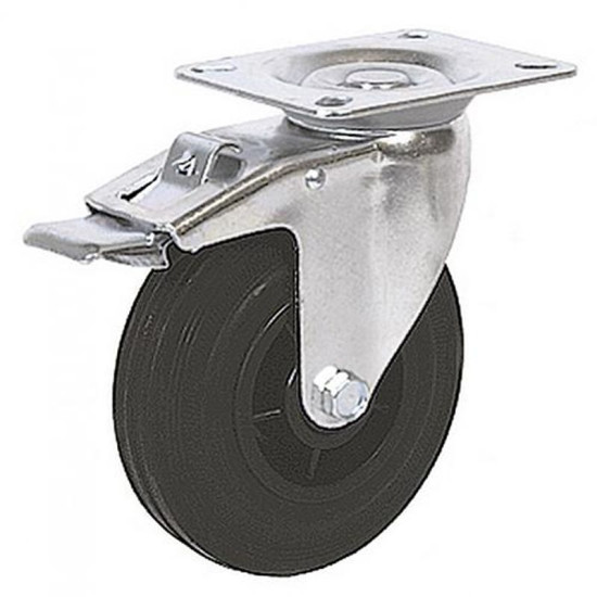 Колесо RENOST 521F NL-V075C, поворотный, с тормозом