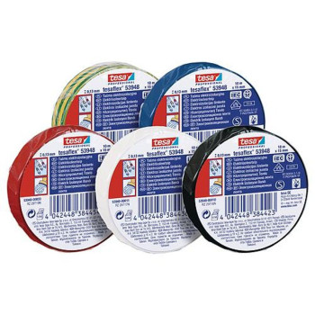 Izolācijas lenta tesa® PRO tesaflex®, sPVC, 19 mm, dzeltenzaļa, L-20 m