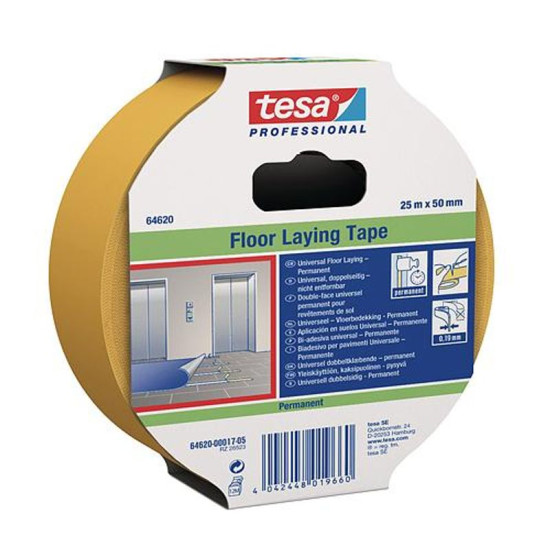 lenta tesa® PRO tesafix®, universāla, folija, balta, 50 mm, L-10 m