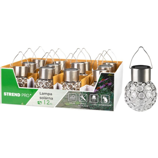 Lampa dārza Solar Propus, 8x11 cm, 1 LED, AAA, iepakojumā 12 gab