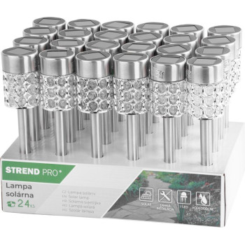 Лампа Strend Pro Sabik, 375 мм, солнечная батарея, 1х светодиод, ААА