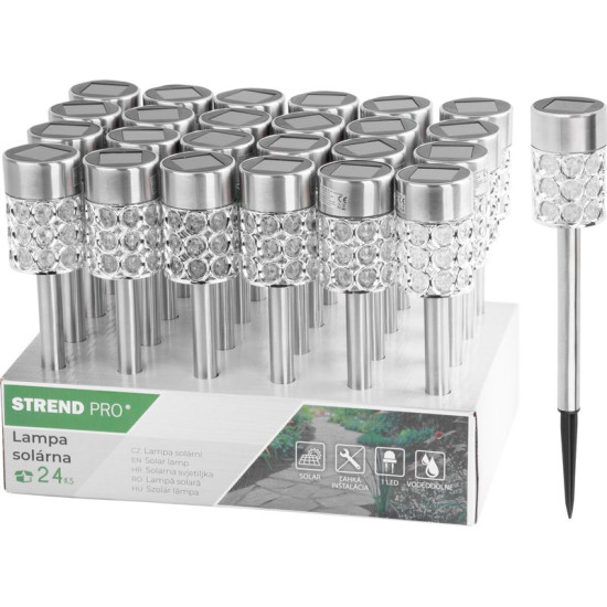 Лампа Strend Pro Sabik, 375 мм, солнечная батарея, 1х светодиод, ААА