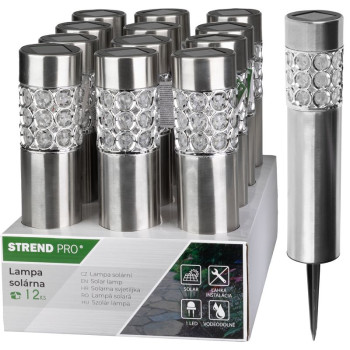 Лампа Strend Pro Wezen, 375 мм, солнечная батарея, 1х светодиод, ААА