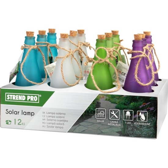 Lampa dārza Solar Nunki, 250 mm, 1 LED, 2/3AA, iepakojumā 12 gab.