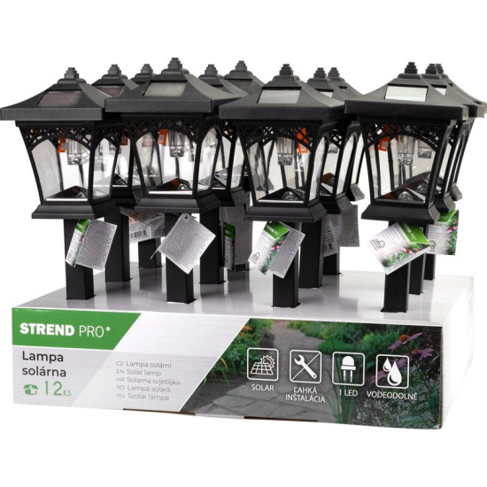 Лампа Strend Pro Heka, 430 мм, солнечная батарея, 1xLED, АА