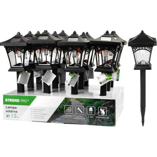 Лампа Strend Pro Heka, 430 мм, солнечная батарея, 1xLED, АА