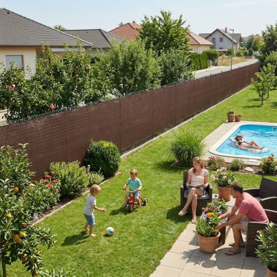 Затеняющая сетка BrownDeсor W101, 1,0x50 м, УФ, 230 г/м2, коричневая