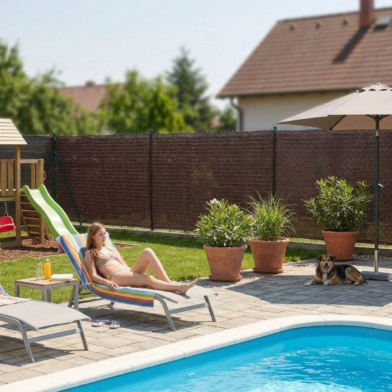 Aizēnojošais siets BrownDecor W101, 2,0x50 m, UV, 230 g/m2, bēšs