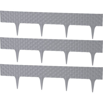 Mauriņa apmale RattanPalisade 2,40 m, grafit, pak. 3 ks 820x95/200 mm, UV