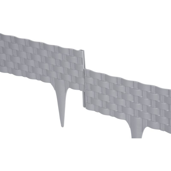 Mauriņa apmale RattanPalisade 2,40 m, grafit, pak. 3 ks 820x95/200 mm, UV