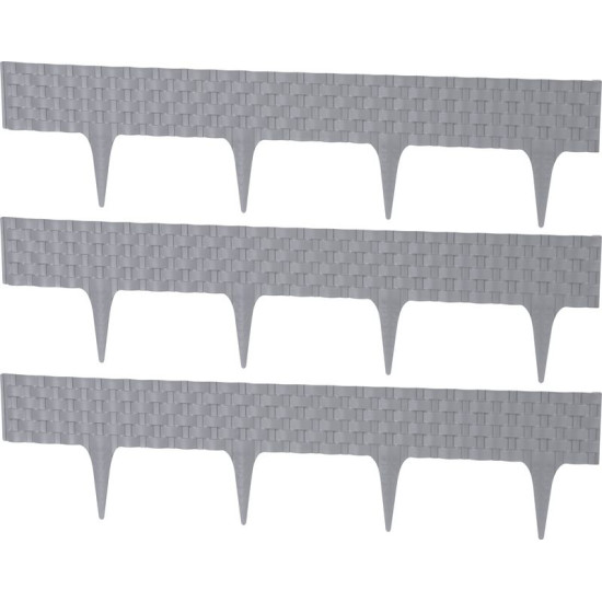 Mauriņa apmale RattanPalisade 2,40 m, grafit, pak. 3 ks 820x95/200 mm, UV