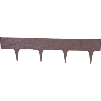 Бордюр StonePalisade 2,37 м, коричневый, упак. 3 кс 790х95/200 мм, УФ