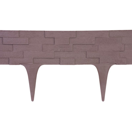 Бордюр StonePalisade 2,37 м, коричневый, упак. 3 кс 790х95/200 мм, УФ