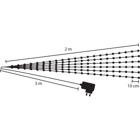 Christmas Light MagicHome Christmas Twisted Stars, 180 micro star LED warm white, simple lighting, 2