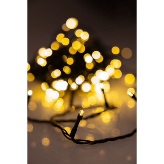 LED virtene Ziemassvētku MagicHome 230V, 14 m, 140 LED silti balta