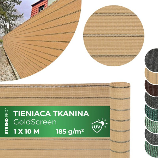 Затеняющая сетка GoldSсreen WE 1,0x10 м, УФ, 185 г/м2, бежевая