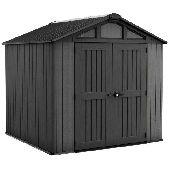 Māja Keter STRONGHOLD 8X8, pelēka, dārzs, 254x228.6x220 cm