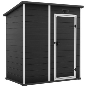 Māja Keter ESSENTIAL 6x4, tumši pelēka, dārzs, 112x184x195 cm