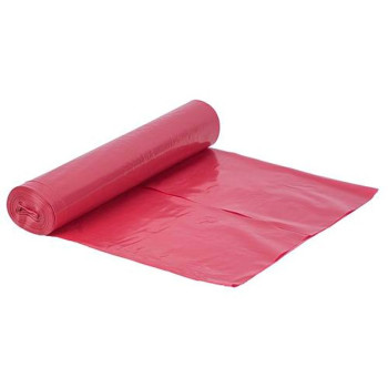 Atkritumu maisi ROLO LDPE T711.05, 070x110x0,05 mm, sarkans, 15gab, 120 lit.