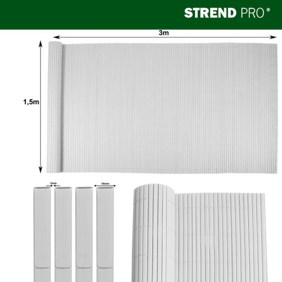 Fence Ence DF13, PVC 1500 mm, L-3 m, gray, 1300g / m2, UV