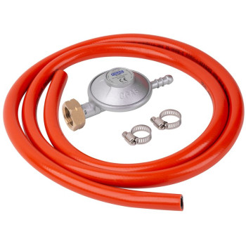 Gas regulator with 2m hose and 2pcs clamp C31/UK8mm/EN12864 Gas regulator with 2m hose and 2pcs clamp C31/UK8mm/EN12864