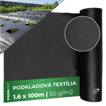 Текстиль Garden B4407 1,6х100 м, флизелин, 50 г/м, черный рулон