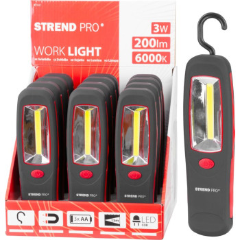Магнитный светильник Worklight CWL1041, COB 200 лм, 3xAA, 12 шт