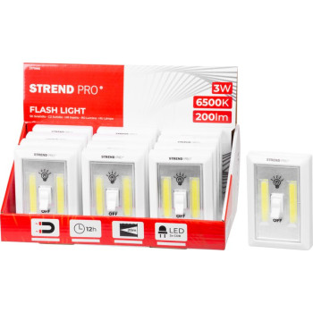 Лампа Strend Pro Switchlight SL1063, 2хCOB 200 лм, 3хААА, с выключателем, коробка 12 шт.