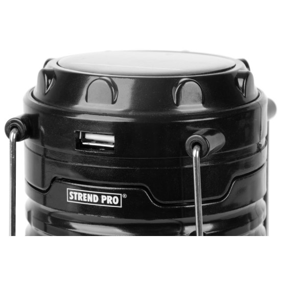 Lampa Strend Pro Camping CL102, LED, 80 lm, 1200mAh, liesmas efekts, USB izeja, lampa, saules uzlāde Lampa Strend Pro Camping CL102, LED, 80 lm, 1200mAh, liesmas efekts, USB izeja, lampa, saules uzlāde
