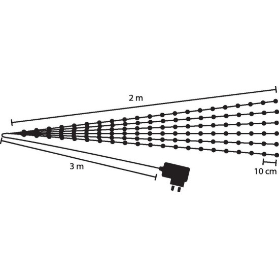 LED гирлянда MаgiсHome Twisted Stаrs , 180 микрозвездных светодиодов ,холодный белый, 230 В, 50 Гц, наружняя
