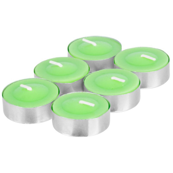 Svece Citronella C-151, tēja, zaļa, iepakojumā 6 gab